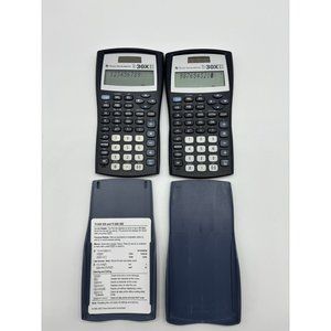 Lot Of 2 Texas Instruments TI-30X IIS Scientific Solar Calculator Cover Tested